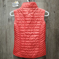 JUNIORS Puffy Quilt Vest, zipper *vgc, puckers, loose lining
