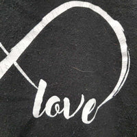 JUNIORS Sweatshirt Hoodie "love" *gc, cracking logo, pilly, rubs, faded
