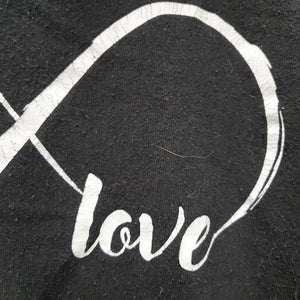 JUNIORS Sweatshirt Hoodie "love" *gc, cracking logo, pilly, rubs, faded