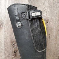 JUNIORS Tall Winter Riding Boots, zips, box *gc/fair, residue, v.cracked & split feet, split string
