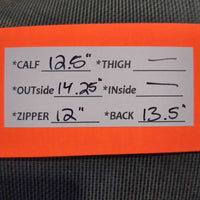 JUNIORS Tall Winter Riding Boots, zips, box *gc/fair, residue, v.cracked & split feet, split string
