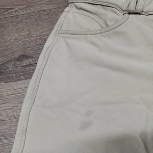 Hvy Euro Seat Breeches *gc/fair, dingy, v.stained/discolored seat & legs, puckers, stains