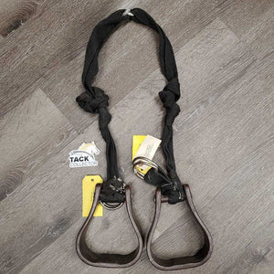 Pr Plastic Buddy Stirrups, Nylon Horn Straps *gc, dirt, v.knotted