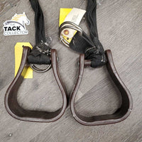 Pr Plastic Buddy Stirrups, Nylon Horn Straps *gc, dirt, v.knotted