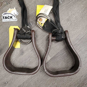 Pr Plastic Buddy Stirrups, Nylon Horn Straps *gc, dirt, v.knotted