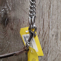 Soft Rolled Leather Arabian Show Halter, Fine Choke Chain, Soft Rolled Leather Lead Shank *vgc, chain
