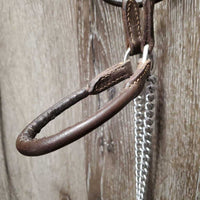 Soft Rolled Leather Arabian Show Halter, Fine Choke Chain, Soft Rolled Leather Lead Shank *vgc, chain