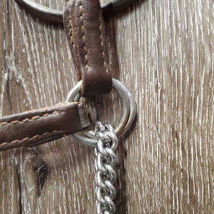 Soft Rolled Leather Arabian Show Halter, Fine Choke Chain, Soft Rolled Leather Lead Shank *vgc, chain
