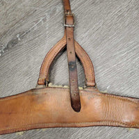 Western Breastcollar, Fleece *fair, older, cracking, clumpy, rusty, dry, stiff, deep ripples, zholes
