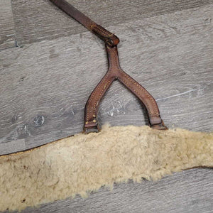 Western Breastcollar, Fleece *fair, older, cracking, clumpy, rusty, dry, stiff, deep ripples, zholes