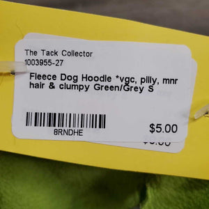 Fleece Dog Hoodie *vgc, pilly, mnr hair & clumpy
