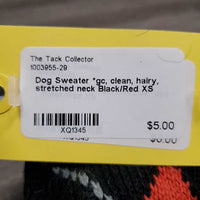 Dog Sweater *gc, clean, hairy, stretched neck