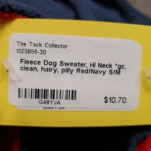 Fleece Dog Sweater, Hi Neck *gc, clean, hairy, pilly