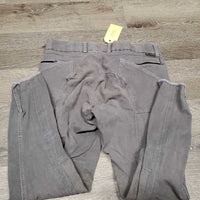 Euro Seat Breeches *fair, older, undone stitching, faded, seat: rubs, pills & stretched, puckered, v.creased waist, shrunk?
