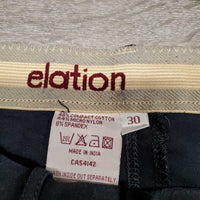 Euro Seat Breeches *gc, faded, seam puckers, older, undone/pulled seat seam