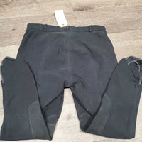 Euro Seat Breeches *gc, faded, seam puckers, older, undone/pulled seat seam
