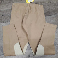 Hvy Cotton Breeches, Pull On *gc, v.hairy, seat rubs & pills, older
