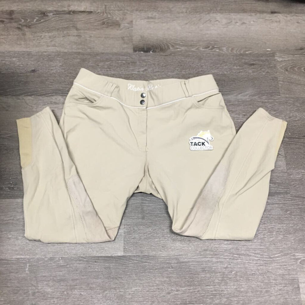 Euro Seat Breeches *gc, seam puckers, discolored/stained seat & legs, mnr snags, rubs & pills