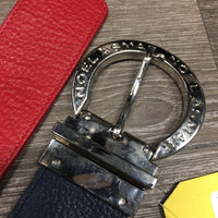 "Signature" Soft Leather Belt, Buckle *xc, v.mnr stain & scratches
