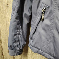 Light Winter Jacket, zipper, hood *gc, clean, older, faded
