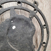 Cast Iron "Welcome" Hanging Sign, Chain *gc, faded, residue, rusty
