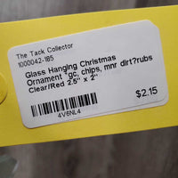 Glass Hanging Christmas Ornament *gc, chips, mnr dirt?rubs
