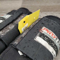 Pr Closed Front Boots, velcro *fair, faded, snags, hairy velcro, mnr dirt, edges: frayed & holey
