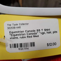 SS T Shirt "Equestrian Canada" *vgc, hair, pits, stains, rubs
