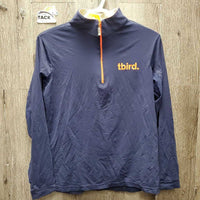 LS Sun Shirt, 1/4 Zip Up "TBird", Mesh Sleeves *vgc/xc, mnr threads
