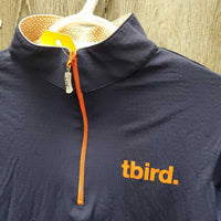 LS Sun Shirt, 1/4 Zip Up "TBird", Mesh Sleeves *vgc/xc, mnr threads
