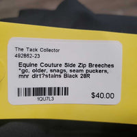Side Zip Breeches *gc, older, snags, seam puckers, mnr dirt?stains
