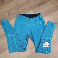 Full Seat Sticky Riding Tight Breeches, Pull On, 2 Thigh Pockets *gc, seat rubs & pills
