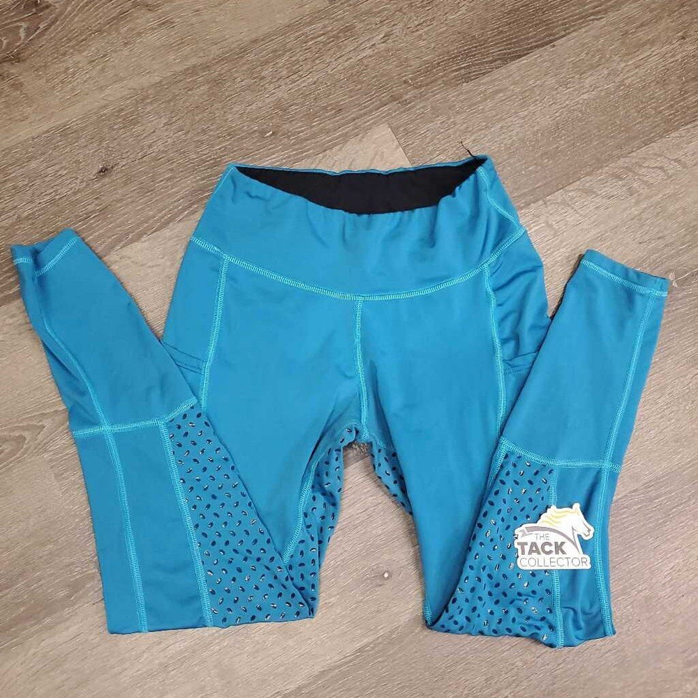 Full Seat Sticky Riding Tight Breeches, Pull On, 2 Thigh Pockets *gc, seat rubs & pills