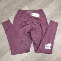 Full Seat Sticky Riding Tight Breeches, Pull On, 2 Thigh Pockets *gc/fair, cracked logo, peeled seams, v.rubbed seat, missing stickies
