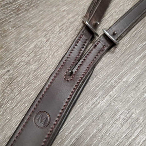 Adjustable Padded Leather Running Martingale *No Stopper, xc/like new, v.mnr edge scrapes & dirt