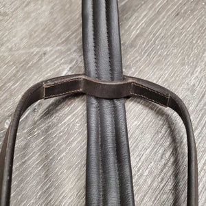 Adjustable Padded Leather Running Martingale *No Stopper, xc/like new, v.mnr edge scrapes & dirt