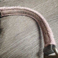 Fleece Lined Nylon Halter, adj, snap *fair, v.dirty, hairy & torn & frayed holes
