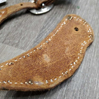 Pr Western Leather Spur Straps, Bling *vgc, mnr scrapes & stains
