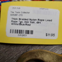 Thick Braided Nylon Rope Lead Rope *gc, mnr hair, dirt