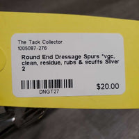 Round End Dressage Spurs *vgc, clean, residue, rubs & scuffs