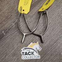 Pr POW Spurs *gc/fair, widened/bent, peeling, scuffed, dull, stains, residue, rubs
