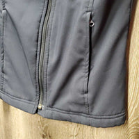 Light Fleece Lined Jacket, zipper "Trademark Stables" *vgc, mnr dirt, seam puckers
