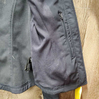 Light Fleece Lined Jacket, zipper "Trademark Stables" *vgc, mnr dirt, seam puckers
