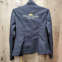 Light Fleece Lined Jacket, zipper "Trademark Stables" *vgc, mnr dirt, seam puckers
