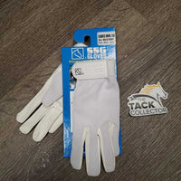 Pr Cotton Riding Gloves, pkg *new, mnr dirt?stains
