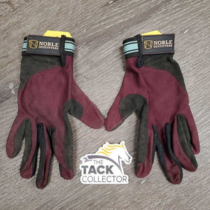 Thin Lycra Riding Gloves *fair/gc, dirty, v.rubbed & pilly, dusty, stains