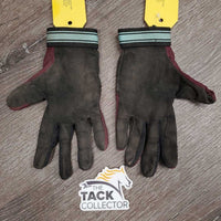 Thin Lycra Riding Gloves *fair/gc, dirty, v.rubbed & pilly, dusty, stains
