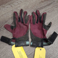 Thin Lycra Riding Gloves *fair/gc, dirty, v.rubbed & pilly, dusty, stains
