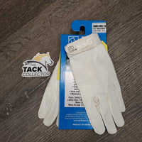 Pr Cotton Riding Gloves, pkg *new?/xc, dirt?stains
