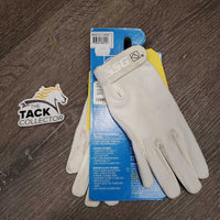 Pr Cotton Riding Gloves, pkg *new?/xc, dirt?stains
